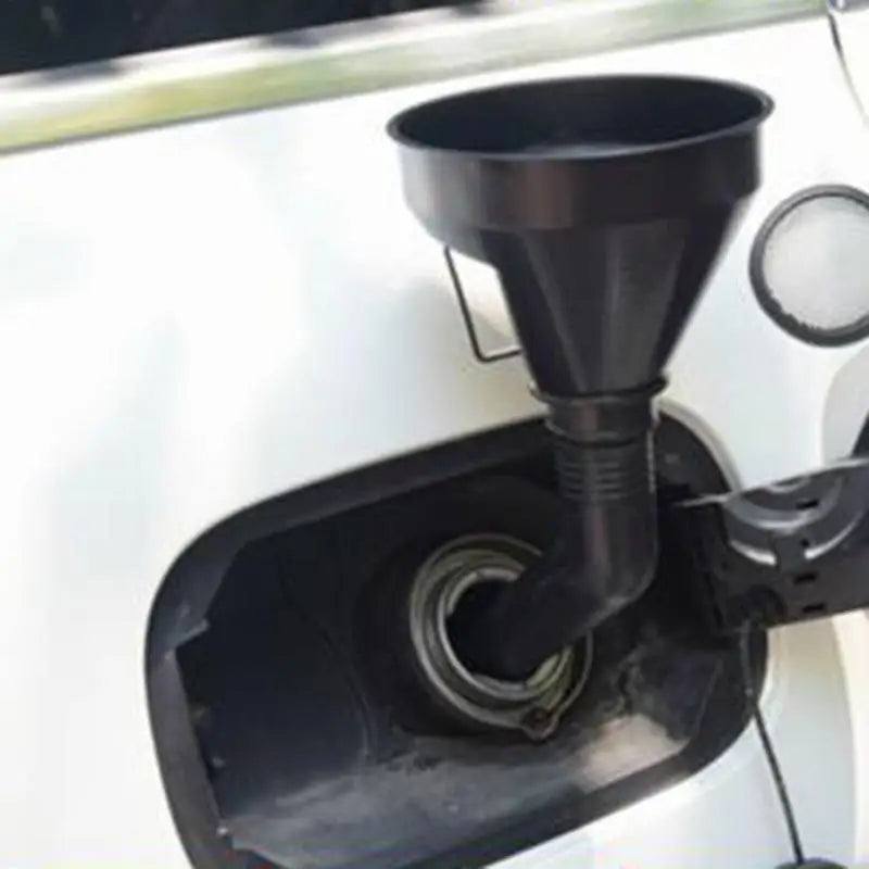 Flexible Spout Oil Funnel with Filter - Black