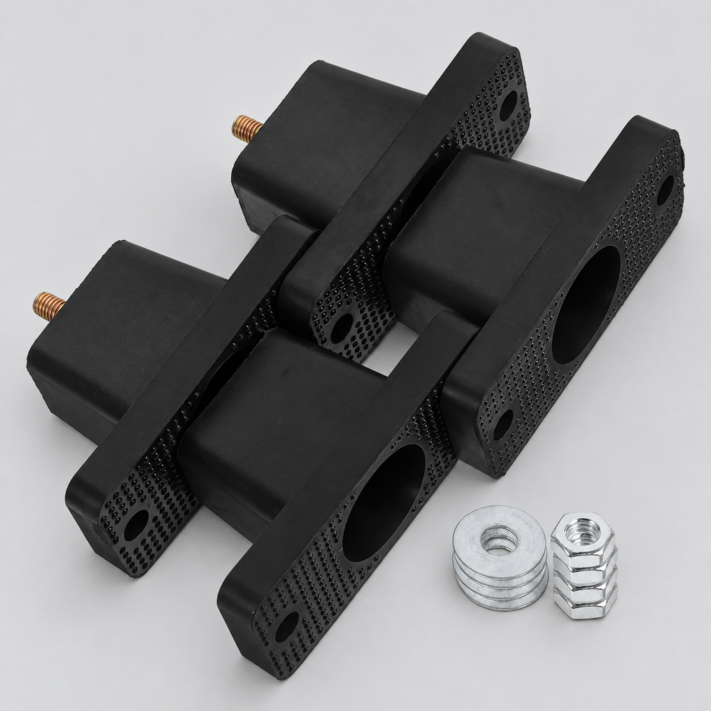 Rubber Anti-Vibration Mounting Feet - 4-Pack